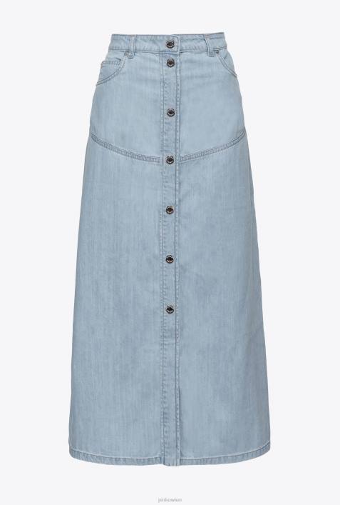 lange Röcke | Pinko Leichte Wäsche Fließender Jeans-MaxirockZ4ZP913