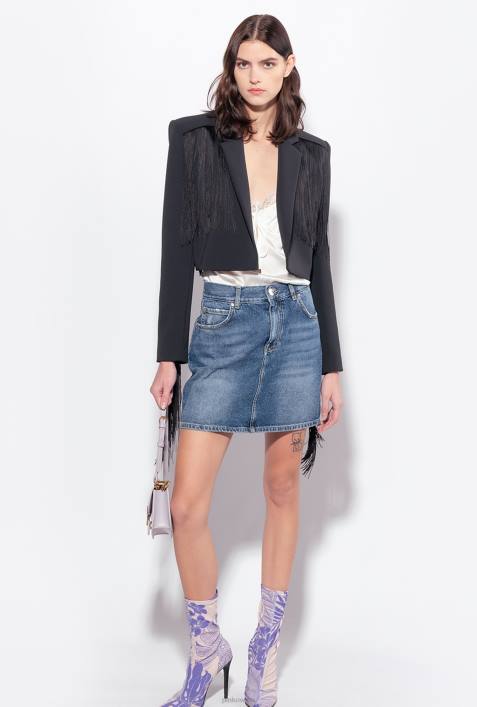 Miniröcke | Pinko Mittlere Vintage-Waschung Vintage-Jeans-MinirockZ4ZP920