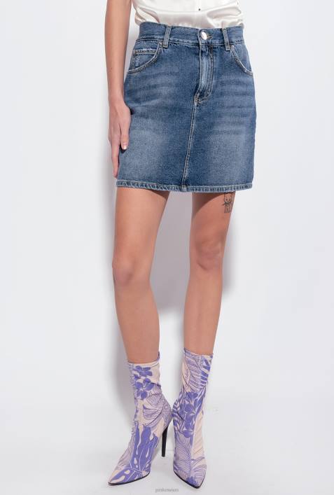 Miniröcke | Pinko Mittlere Vintage-Waschung Vintage-Jeans-MinirockZ4ZP920