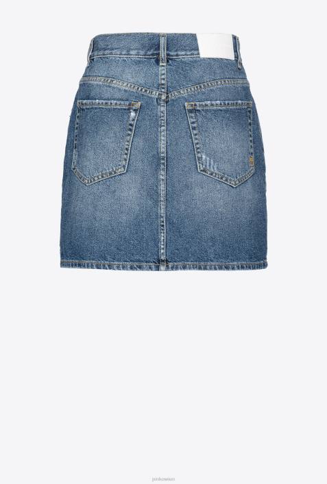 Miniröcke | Pinko Mittlere Vintage-Waschung Vintage-Jeans-MinirockZ4ZP920