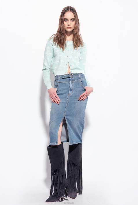 Röcke bis zur Wadenmitte | Pinko Leichte Wäsche Jeans-Midirock mit GürtelZ4ZP914