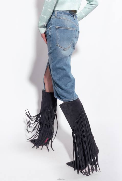 Röcke bis zur Wadenmitte | Pinko Leichte Wäsche Jeans-Midirock mit GürtelZ4ZP914