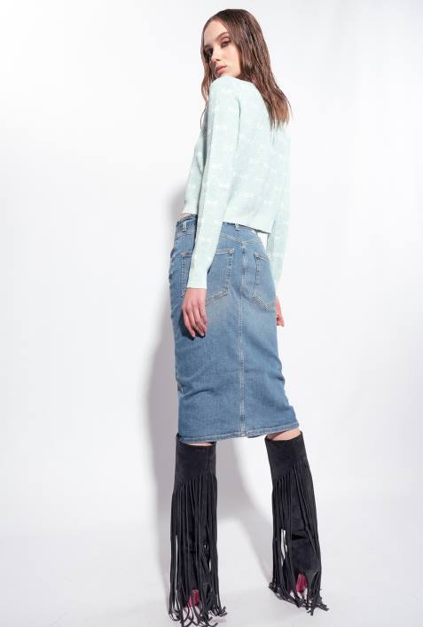 Röcke bis zur Wadenmitte | Pinko Leichte Wäsche Jeans-Midirock mit GürtelZ4ZP914