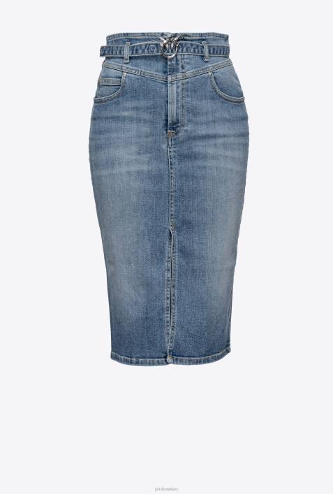 Röcke bis zur Wadenmitte | Pinko Leichte Wäsche Jeans-Midirock mit GürtelZ4ZP914