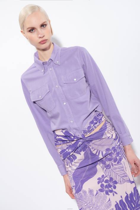 Röcke bis zur Wadenmitte | Pinko nackt/lila Midirock mit BlumenprintZ4ZP801