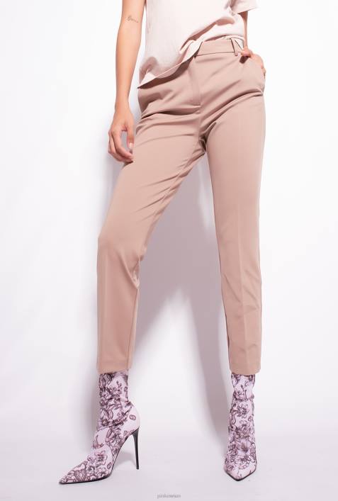 Freizeithosen | Pinko Almandinrosa Zigarettenhose aus Milano-StrickZ4ZP678