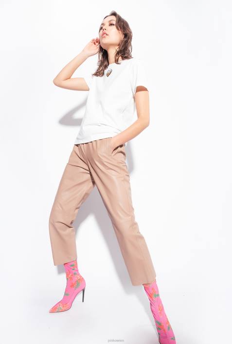 Freizeithosen | Pinko Almandinrosa ultraleichte LederhoseZ4ZP720