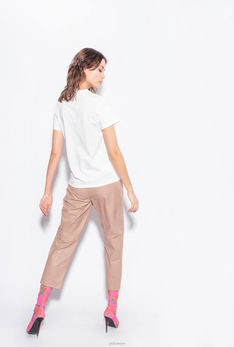 Freizeithosen | Pinko Almandinrosa ultraleichte LederhoseZ4ZP720