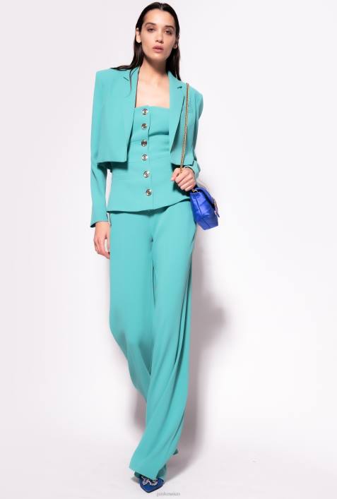 Freizeithosen | Pinko Blau Hose mit goldenen KnöpfenZ4ZP662