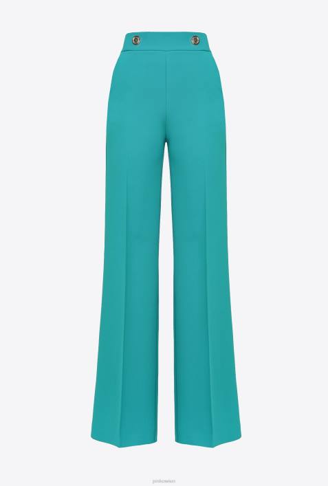 Freizeithosen | Pinko Blau Hose mit goldenen KnöpfenZ4ZP662