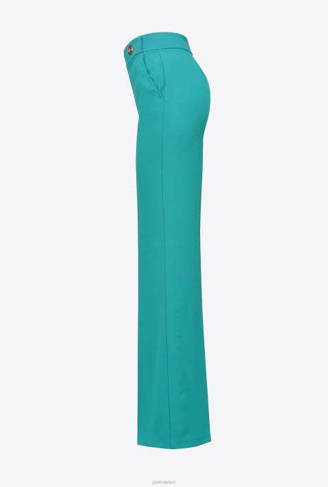 Freizeithosen | Pinko Blau Hose mit goldenen KnöpfenZ4ZP662