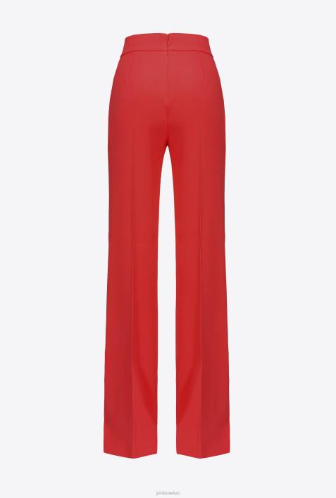 Freizeithosen | Pinko Formel1 rot Hose mit goldenen KnöpfenZ4ZP661