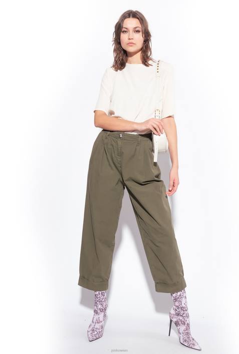 Freizeithosen | Pinko Gewehrgrün Hose aus Baumwoll-MusselinZ4ZP707