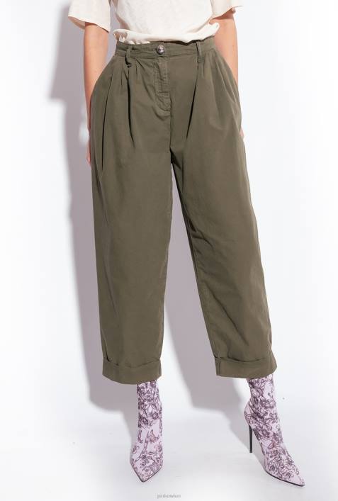 Freizeithosen | Pinko Gewehrgrün Hose aus Baumwoll-MusselinZ4ZP707
