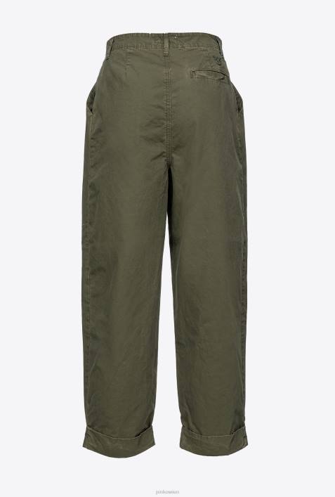 Freizeithosen | Pinko Gewehrgrün Hose aus Baumwoll-MusselinZ4ZP707