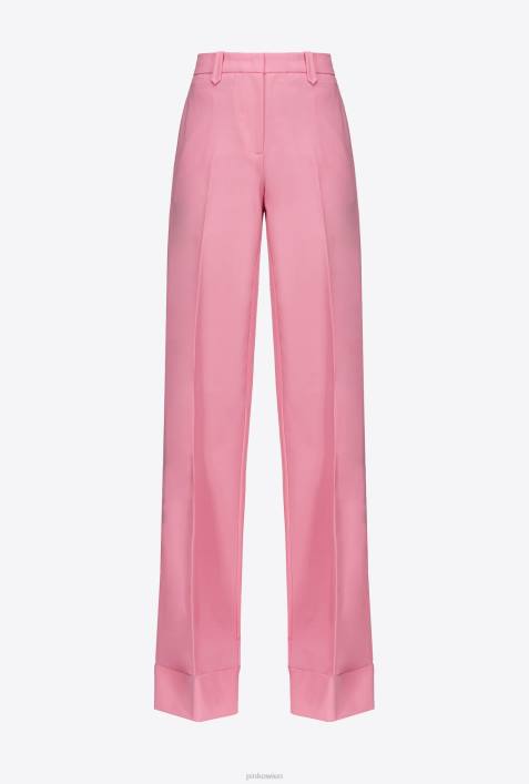 Freizeithosen | Pinko Konvolvulus rosa hoch taillierte Palazzo-HoseZ4ZP741