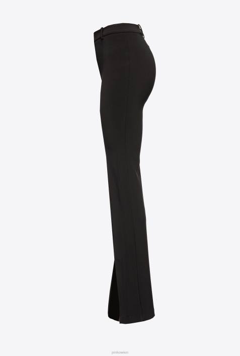 Freizeithosen | Pinko Limousine schwarz Hose mit SchlitzZ4ZP748
