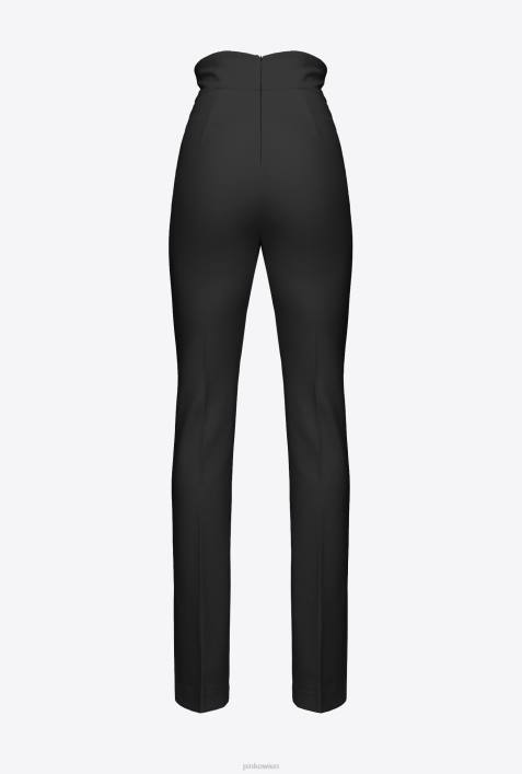 Freizeithosen | Pinko Limousine schwarz Hose mit Schlitz untenZ4ZP767