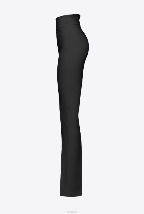 Freizeithosen | Pinko Limousine schwarz Hose mit Schlitz untenZ4ZP767