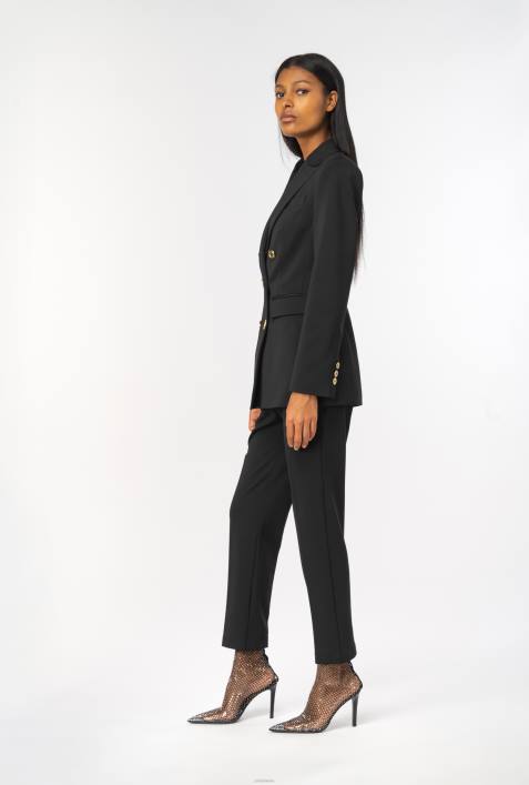Freizeithosen | Pinko Limousine schwarz Slim-Fit-Hose mit Love Birds-GürtelZ4ZP761