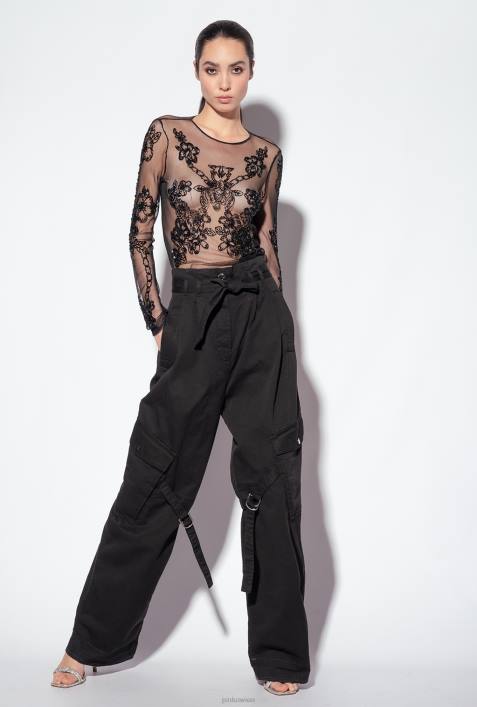 Freizeithosen | Pinko Limousine schwarz Streetwear-CargohoseZ4ZP641