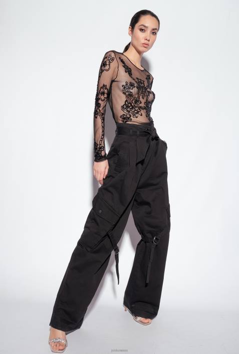 Freizeithosen | Pinko Limousine schwarz Streetwear-CargohoseZ4ZP641