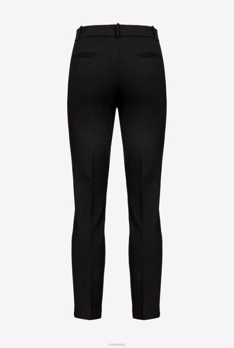 Freizeithosen | Pinko Limousine schwarz Zigarettenhose aus Milano-StrickZ4ZP769