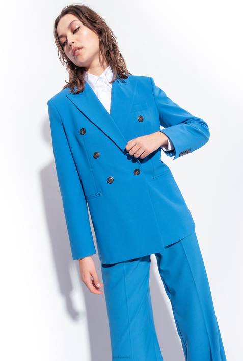 Freizeithosen | Pinko Regisseur blau Wollhose mit weitem BeinZ4ZP694