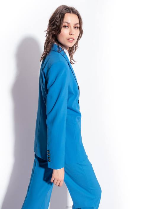 Freizeithosen | Pinko Regisseur blau Wollhose mit weitem BeinZ4ZP694
