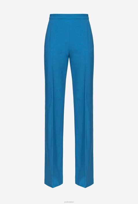 Freizeithosen | Pinko Regisseur blau Wollhose mit weitem BeinZ4ZP694