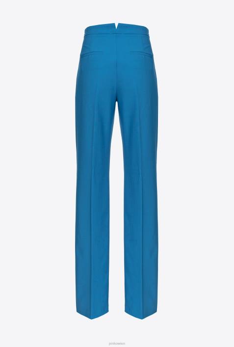 Freizeithosen | Pinko Regisseur blau Wollhose mit weitem BeinZ4ZP694