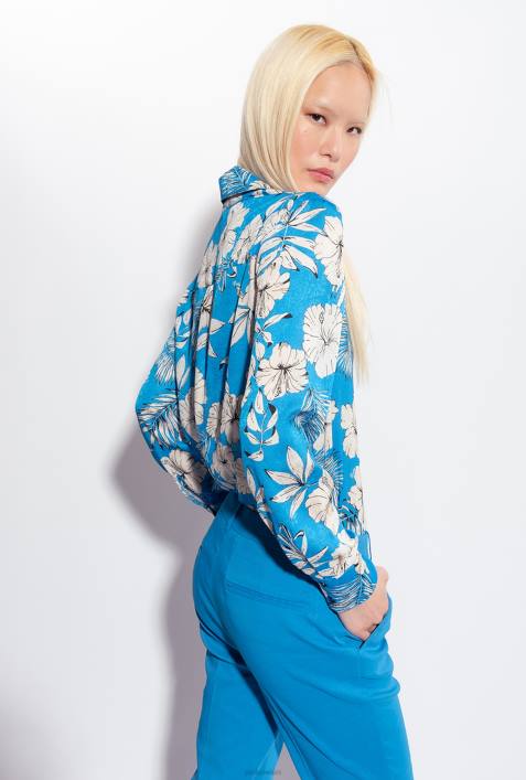 Freizeithosen | Pinko Regisseur blau Zigarettenhose aus Stretch-LeinenZ4ZP693
