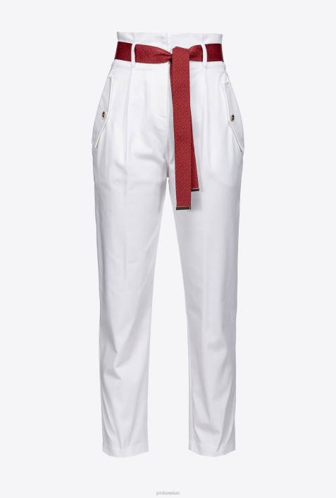 Freizeithosen | Pinko Schneewittchen Hose mit Logo-GürtelZ4ZP683