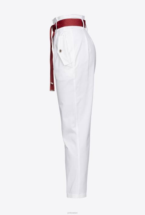 Freizeithosen | Pinko Schneewittchen Hose mit Logo-GürtelZ4ZP683