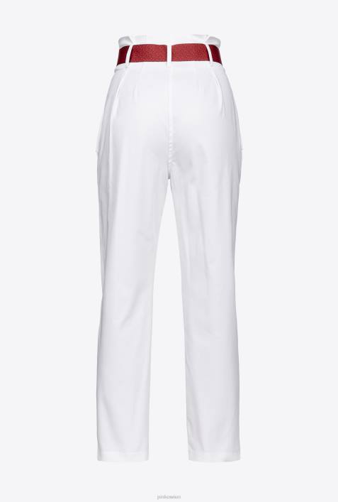 Freizeithosen | Pinko Schneewittchen Hose mit Logo-GürtelZ4ZP683