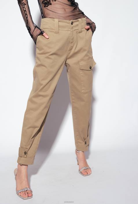 Freizeithosen | Pinko Ulmenholz braun Cargohose aus BaumwolleZ4ZP640
