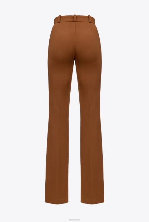 Freizeithosen | Pinko braun - Dackel Hose mit SchlitzZ4ZP774