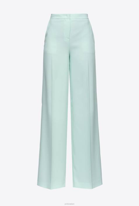 Freizeithosen | Pinko hellblaues Glas Stretchhose mit weitem BeinZ4ZP668