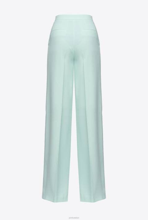 Freizeithosen | Pinko hellblaues Glas Stretchhose mit weitem BeinZ4ZP668