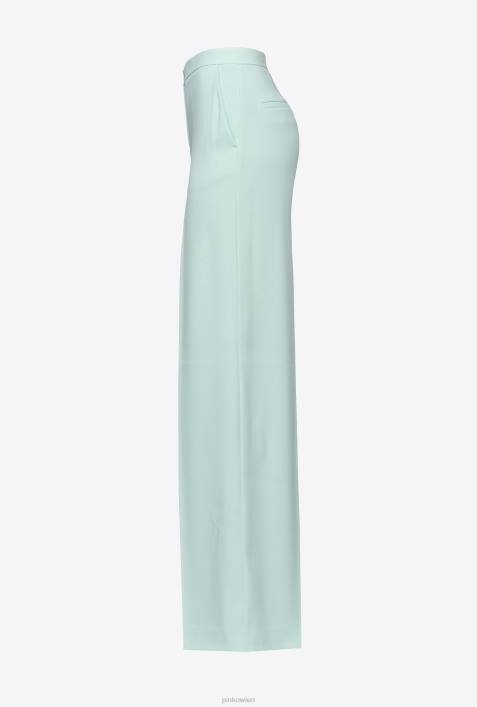 Freizeithosen | Pinko hellblaues Glas Stretchhose mit weitem BeinZ4ZP668