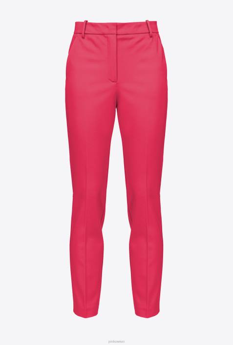 Freizeithosen | Pinko himbeerrot Zigarettenhose aus Milano-StrickZ4ZP677