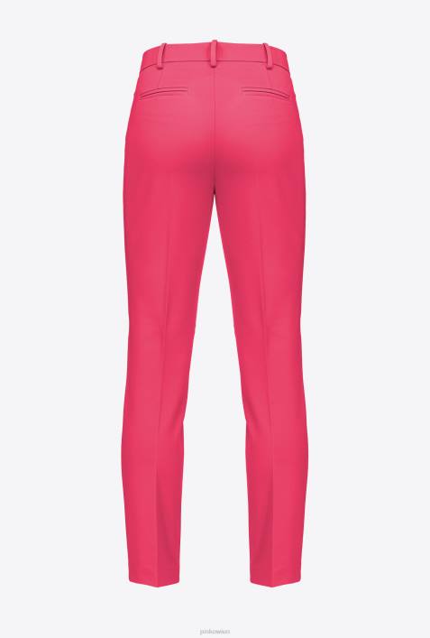 Freizeithosen | Pinko himbeerrot Zigarettenhose aus Milano-StrickZ4ZP677
