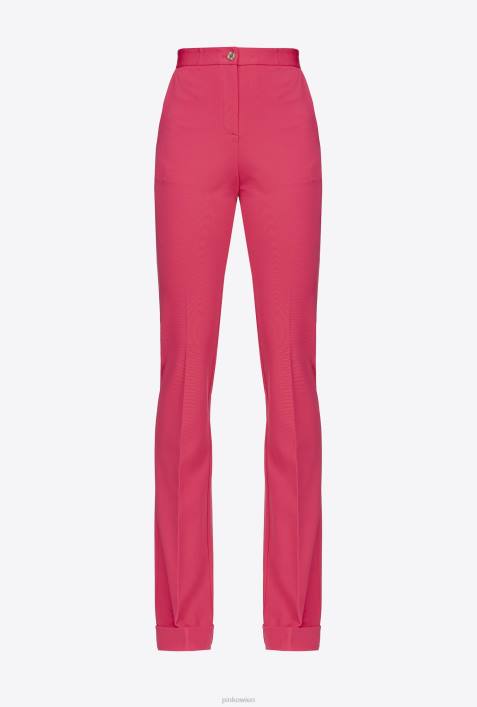 Freizeithosen | Pinko himbeerrot ausgestellte Hose mit hoher TailleZ4ZP651