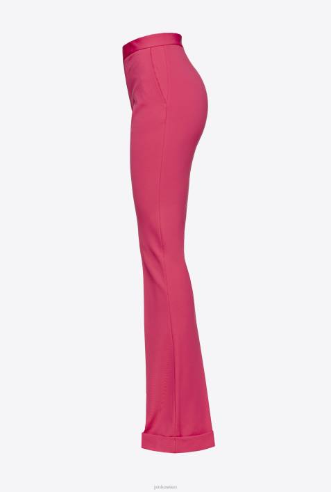 Freizeithosen | Pinko himbeerrot ausgestellte Hose mit hoher TailleZ4ZP651