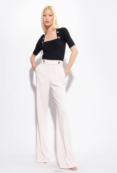 Freizeithosen | Pinko wolkenrosa Hose mit goldenen KnöpfenZ4ZP660