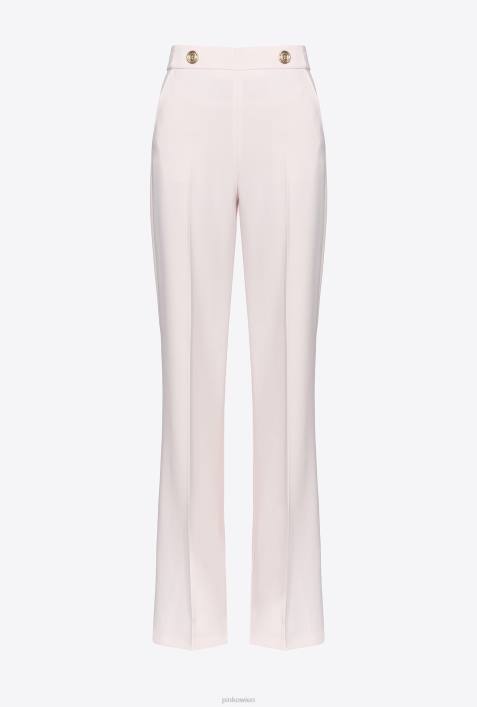 Freizeithosen | Pinko wolkenrosa Hose mit goldenen KnöpfenZ4ZP660