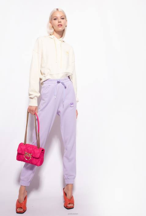 Joggingbekleidung und Leggings | Pinko Flieder - leichtes Sorbet Jogginghose mit Logo-PrintZ4ZP715