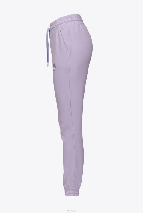 Joggingbekleidung und Leggings | Pinko Flieder - leichtes Sorbet Jogginghose mit Logo-PrintZ4ZP715