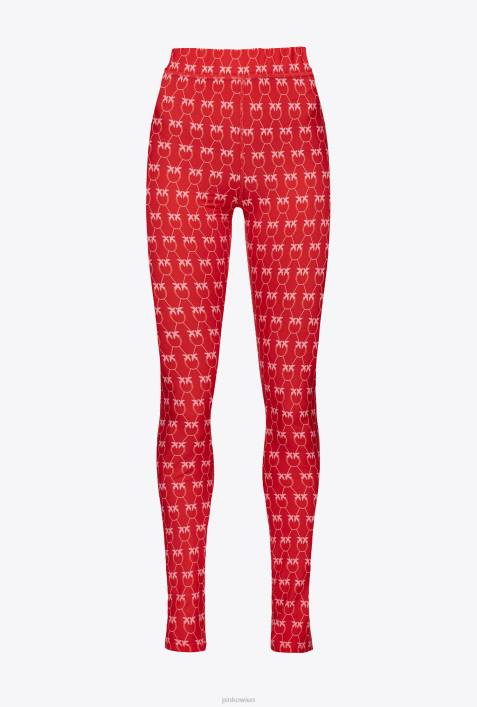 Joggingbekleidung und Leggings | Pinko rot Rosa Monogramm-LeggingsZ4ZP714