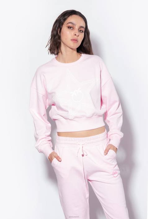 Joggingbekleidung und Leggings | Pinko staubiges Flieder Jogginghose mit Logo-PrintZ4ZP717